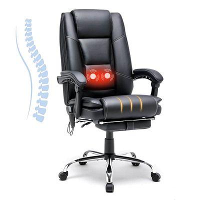 Ergonomic Adjustable Height Massage Office Chair